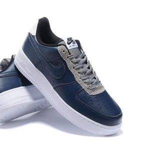 EUC Youth Size 6.5Y Nike Air Force 1 LV8 GS Sneakers Pebble Prints Midnight Navy